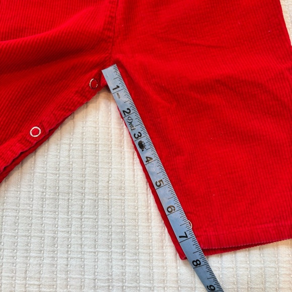 OshKosh B'Gosh Vintage 80's Rainbow Striped Mock Neck 18 mos Shirt Red Overalls - Picture 14 of 14